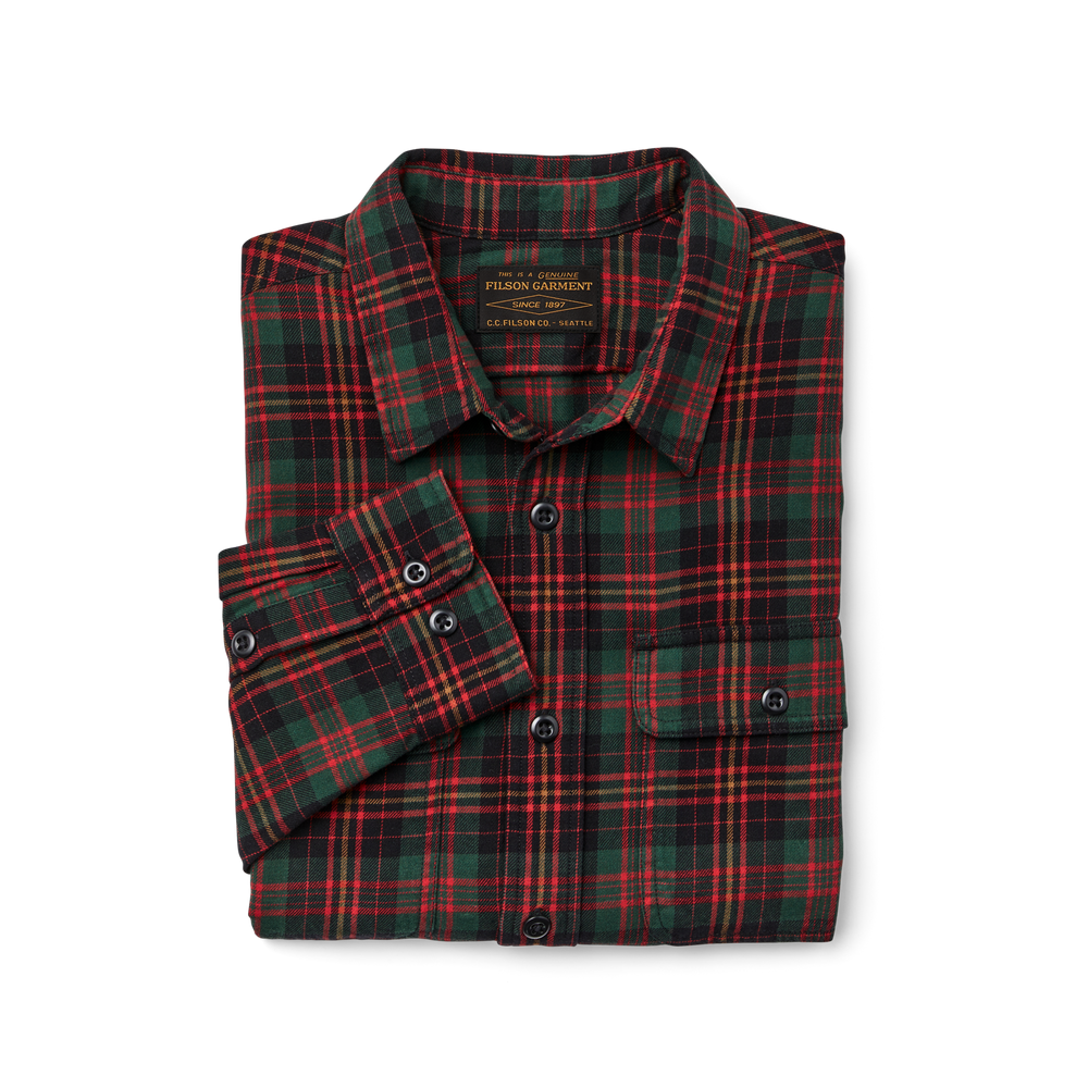 Alternate view of the Filson Scout Shirt - Pine / Copper Plaid