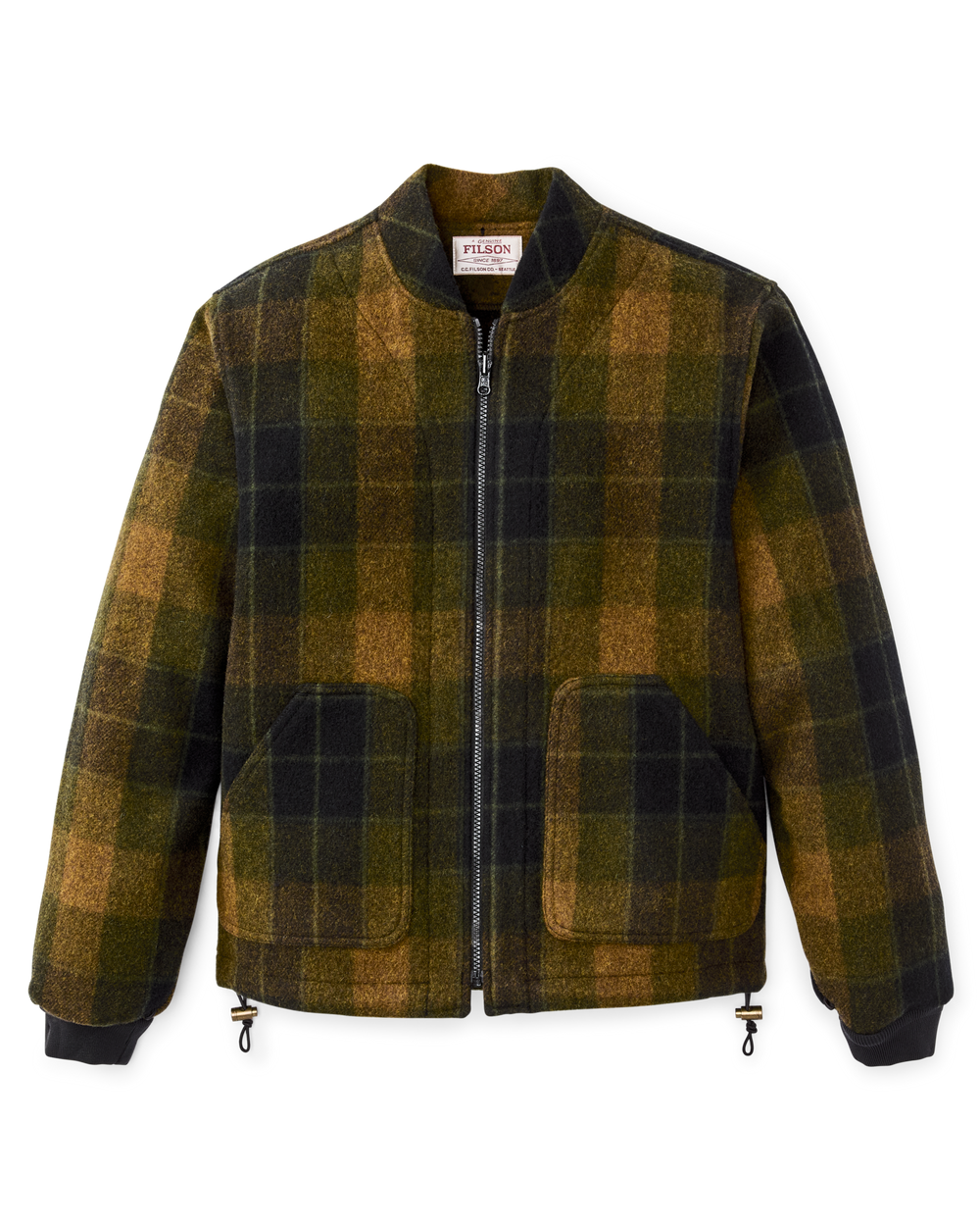 Wool Jacket Liner - Loden Heather Plaid
