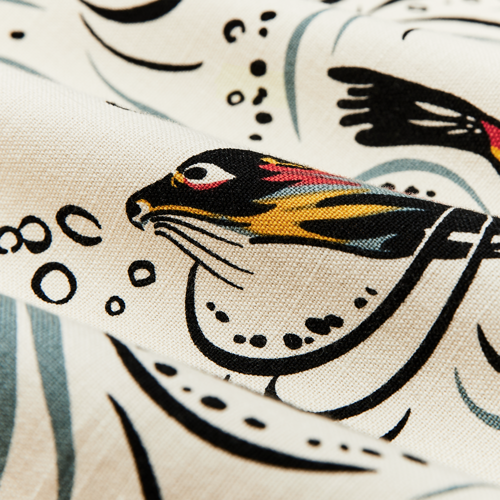 Alternate view of the Filson Rustic Short Sleeve Camp Shirt - Seal / Natural