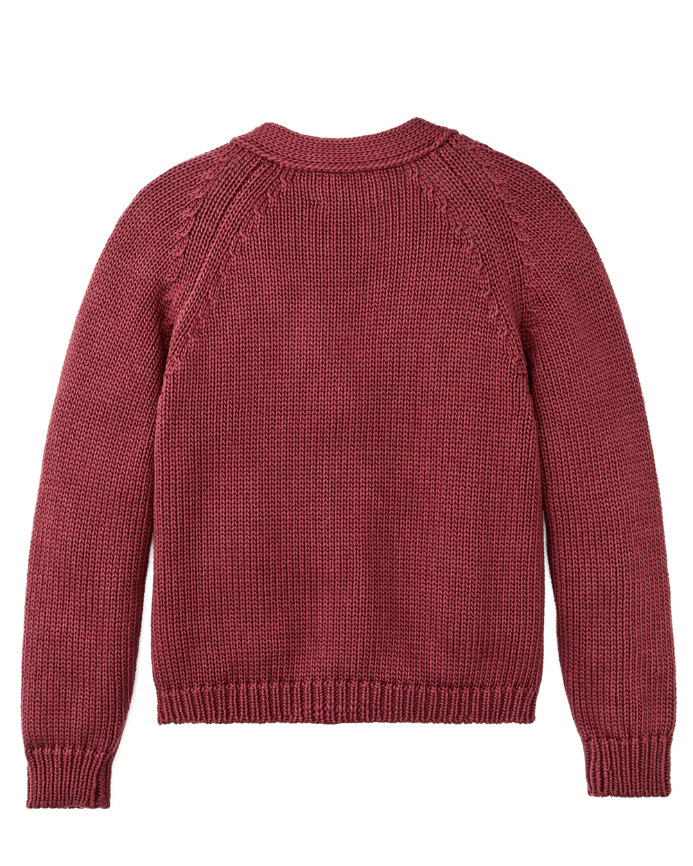 Women's Rustic Cotton Cardigan - Burgundy