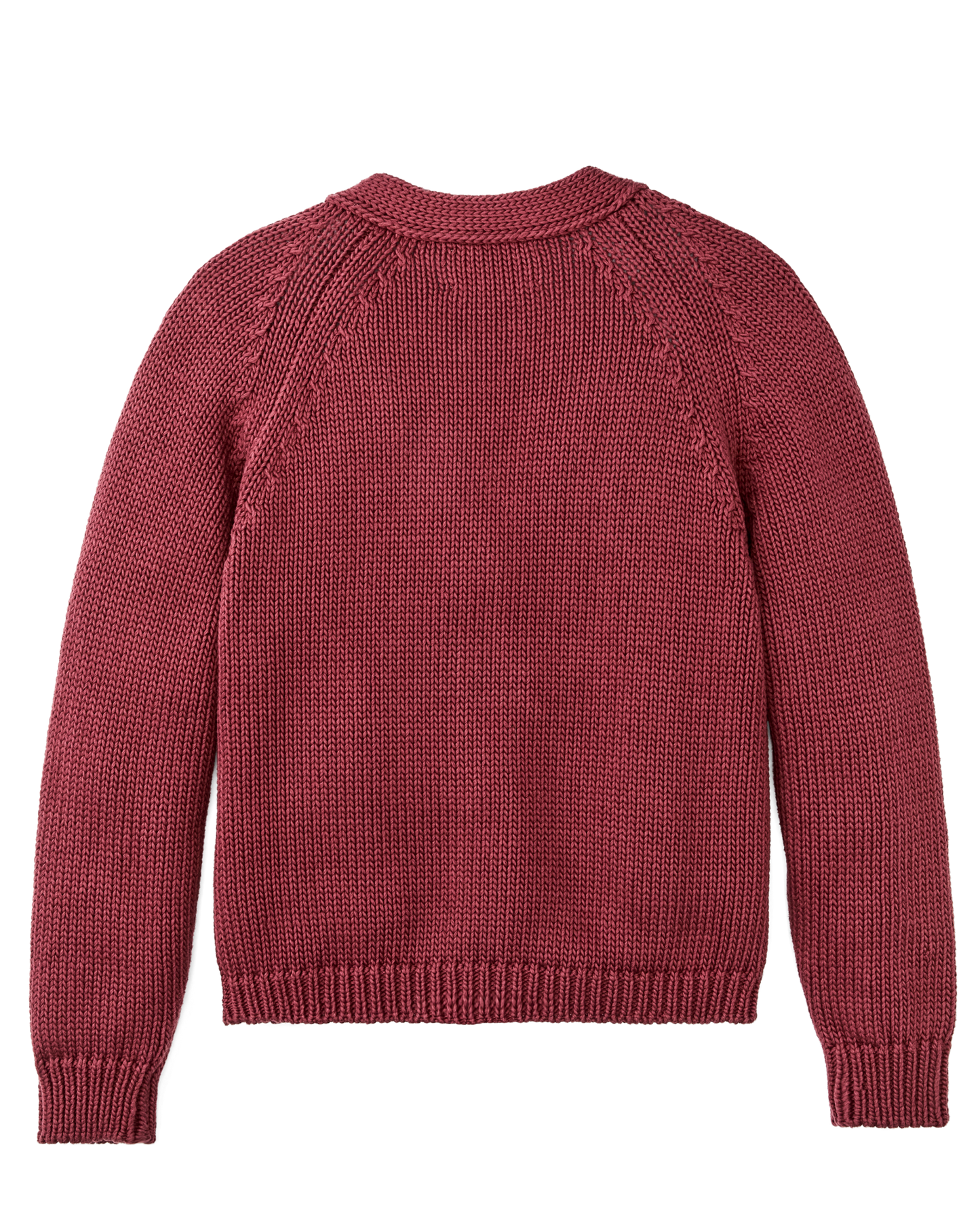 Women's Rustic Cotton Cardigan - Burgundy