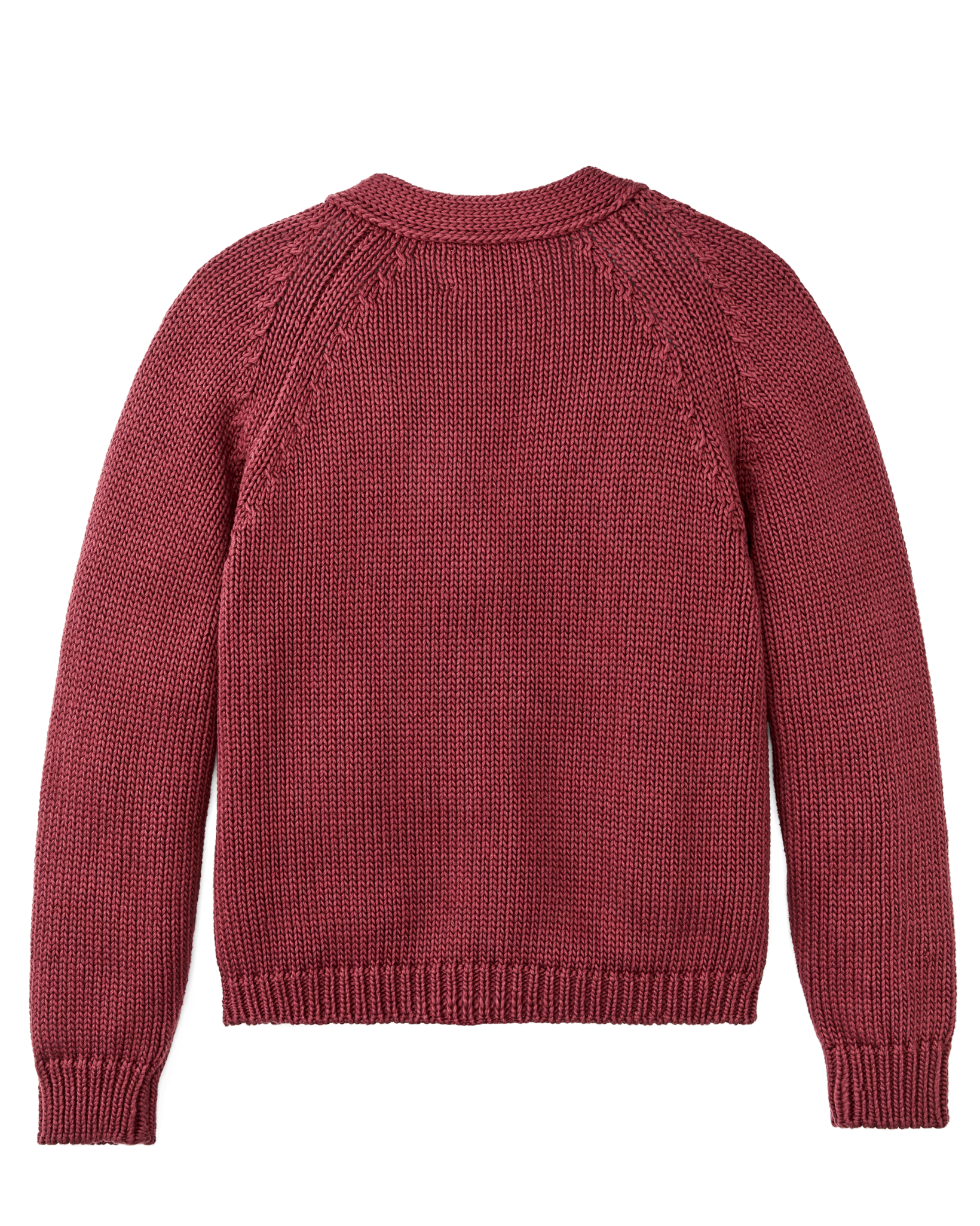 Women's Rustic Cotton Cardigan - Burgundy