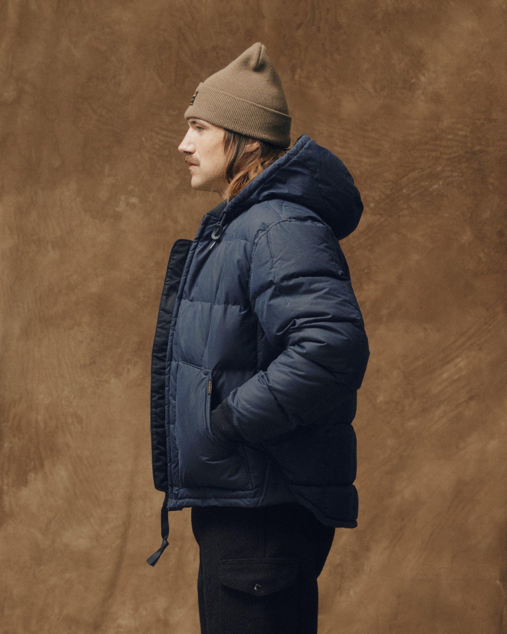 Waxed Down Jacket - Night Sky
