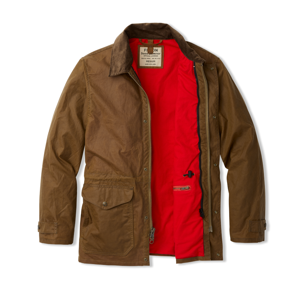 Alternate view of the Filson Cover Cloth Mile Marker Coat - Rugged Tan