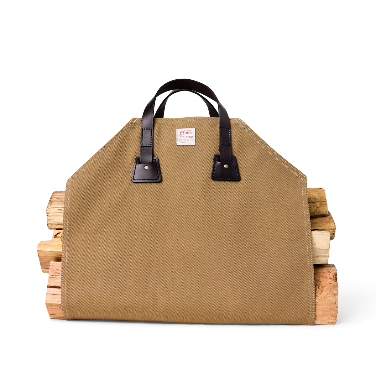 Rugged Twill Log Carrier - Tan | Filson