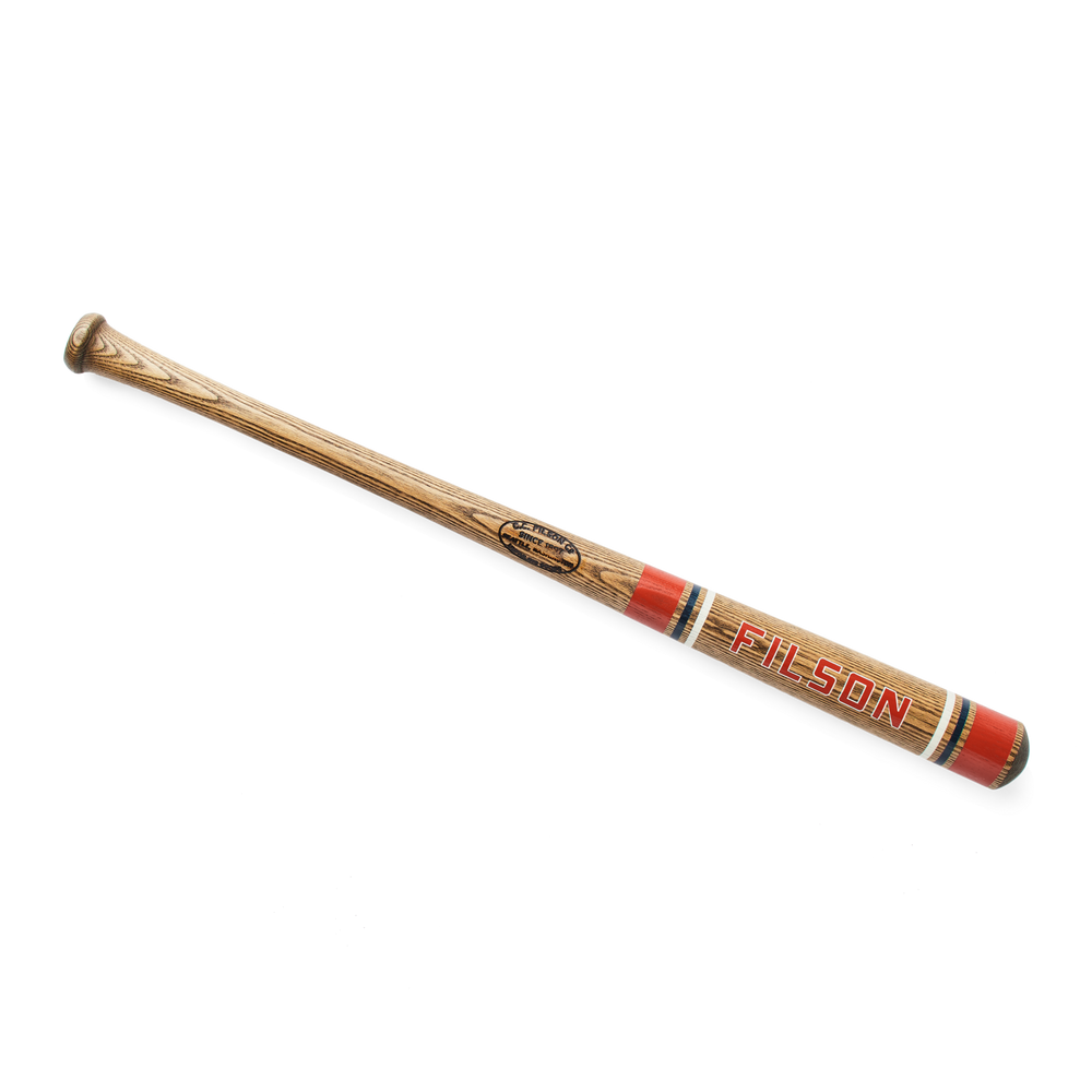 Front-facing image of the Filson Boston Baseball Bat - Red