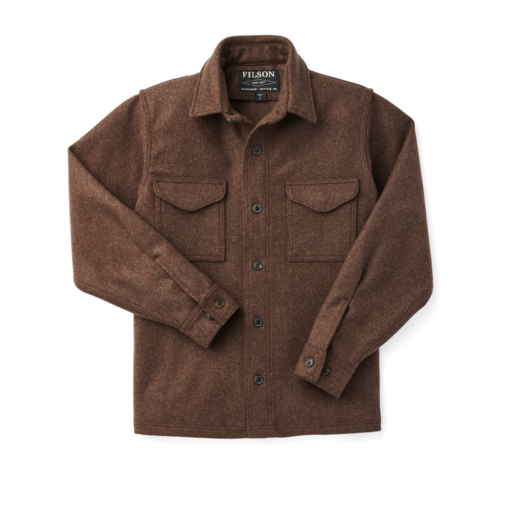 Front-facing image of the Filson Jac-shirt (smu) - Brown