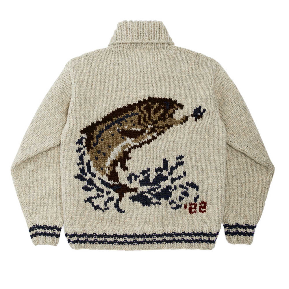 Alternate view of the Filson Handmade Pullover Sweater - Natural / Fish