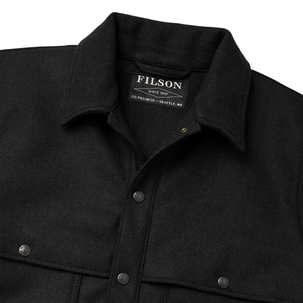 Alternate view of the Filson Wool Cape Coat - Brown / Black Twill