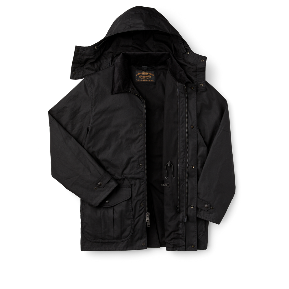 Alternate view of the Filson Cover Cloth Mile Marker Coat - Black