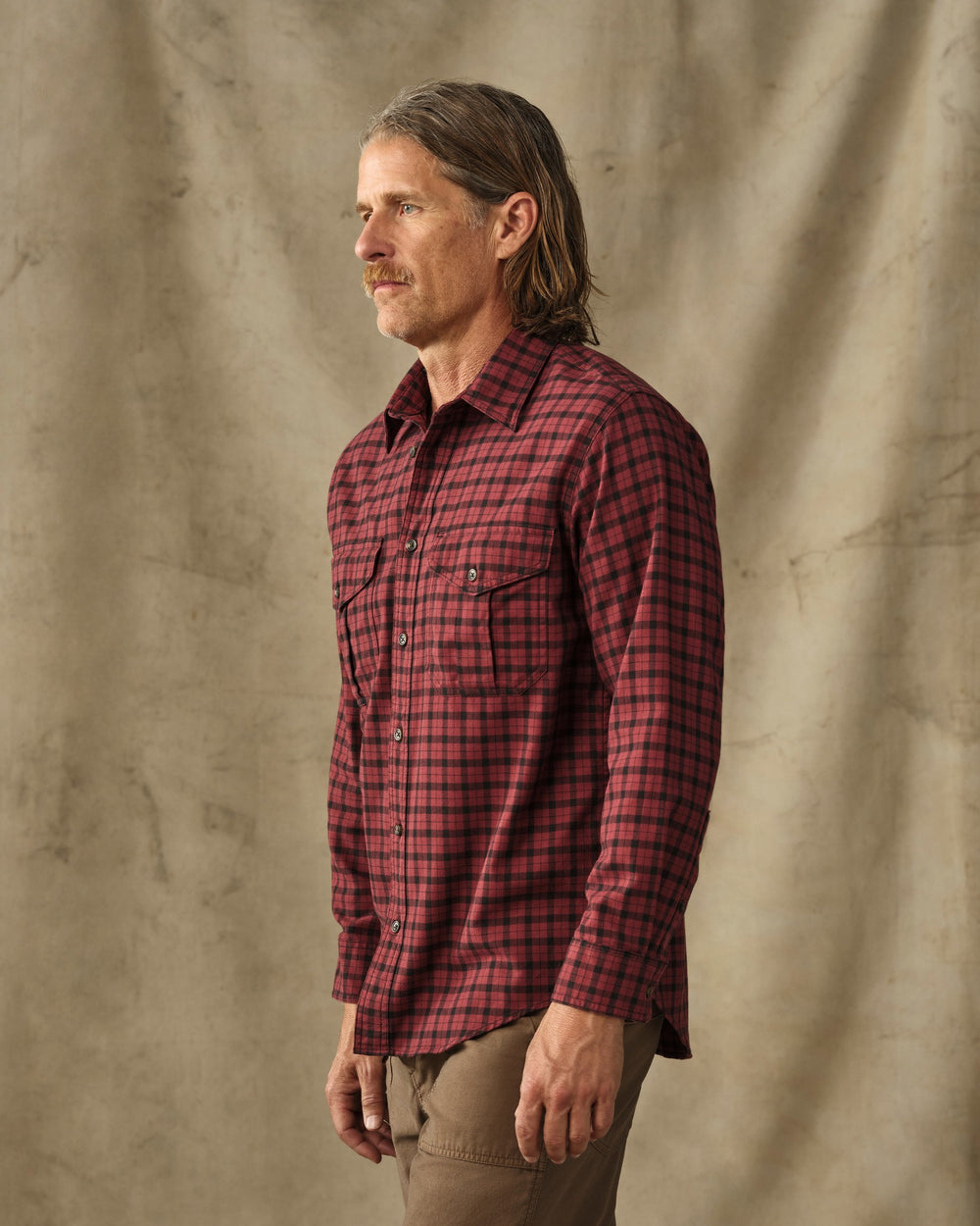 Lightweight Alaskan Guide Shirt - Port / Black Plaid