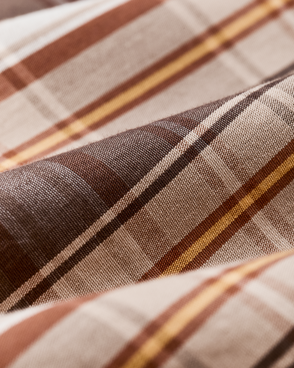 Alternate view of the Filson Filson's Washed Feather Cloth Shirt - Brown Multi Plaid