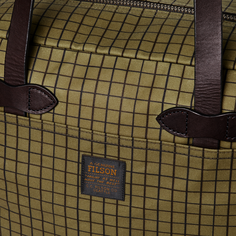 Alternate view of the Filson Tin Cloth Zipper Tote Bag  - Flyway Green