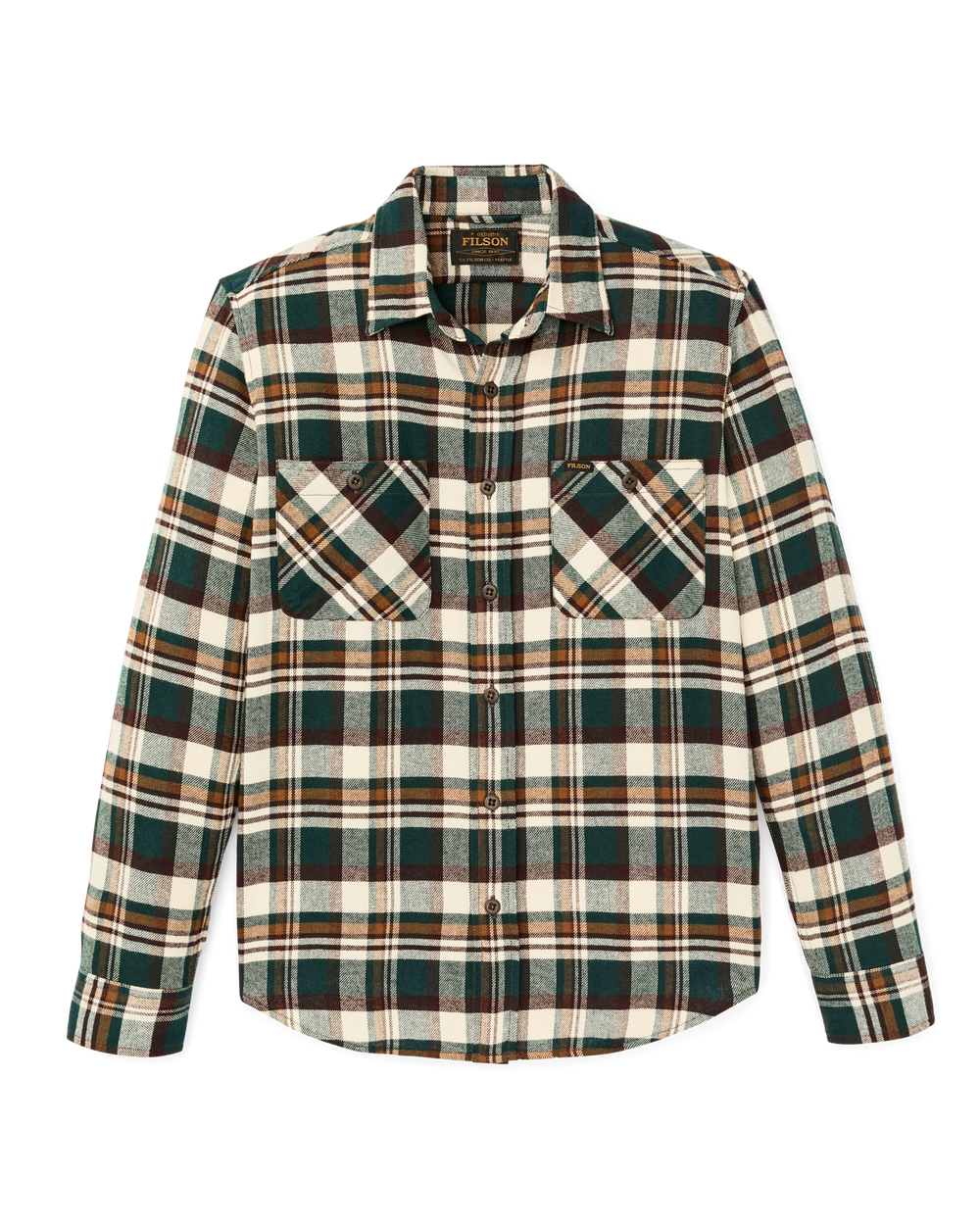 Rangeland Flannel Shirt - Green / Bronze Plaid