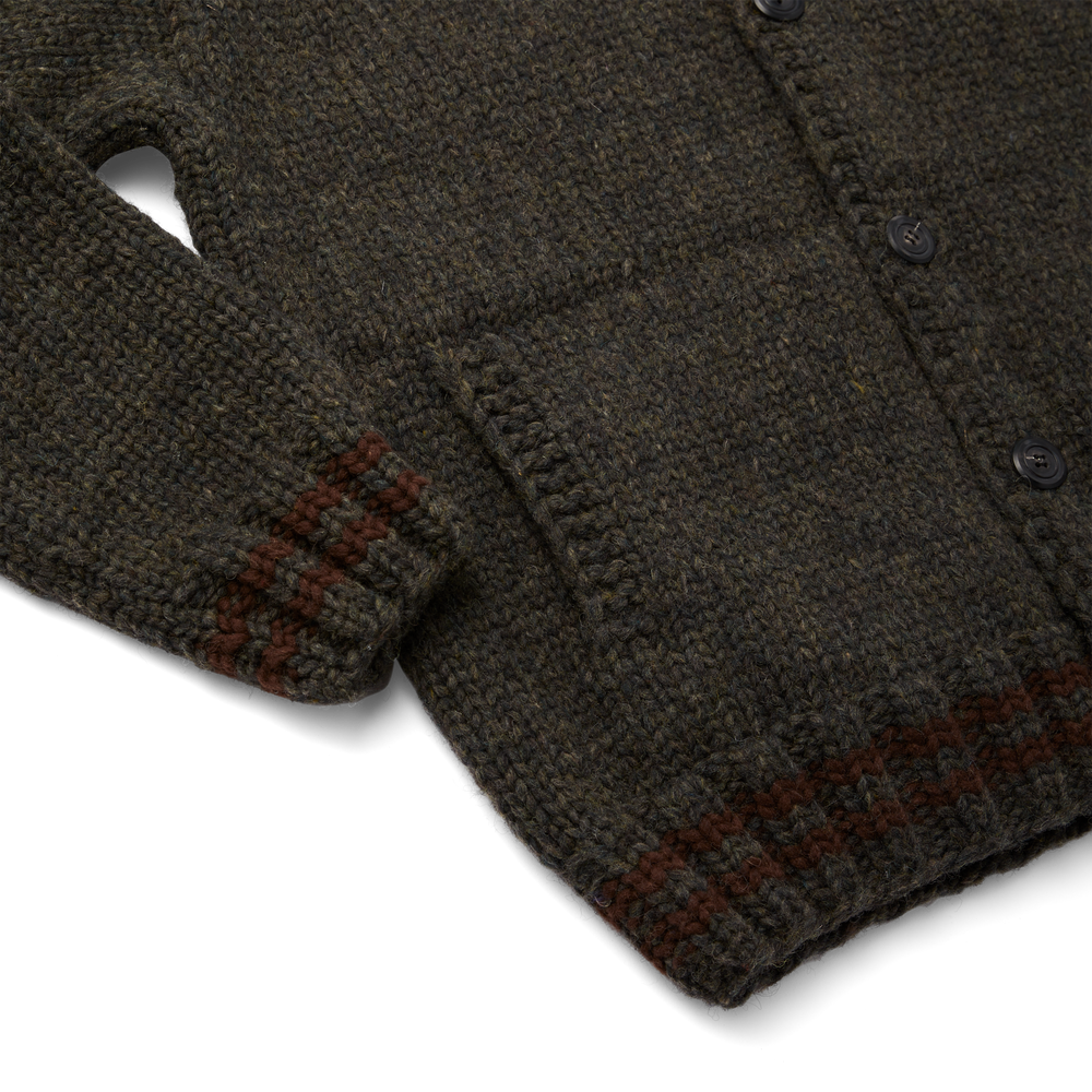 Alternate view of the Filson Handmade Sweater - Dark Green Heather