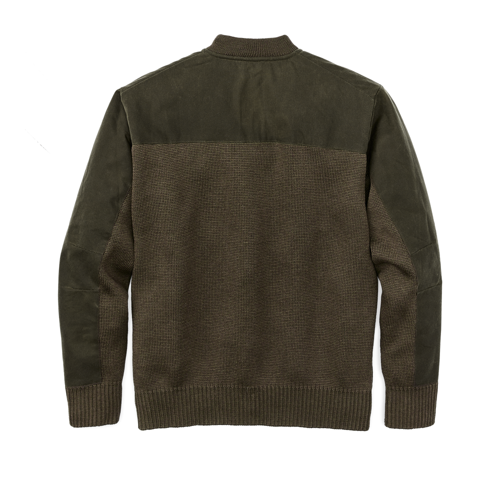 Alternate view of the Filson Henley Guide Sweater - Peat Green