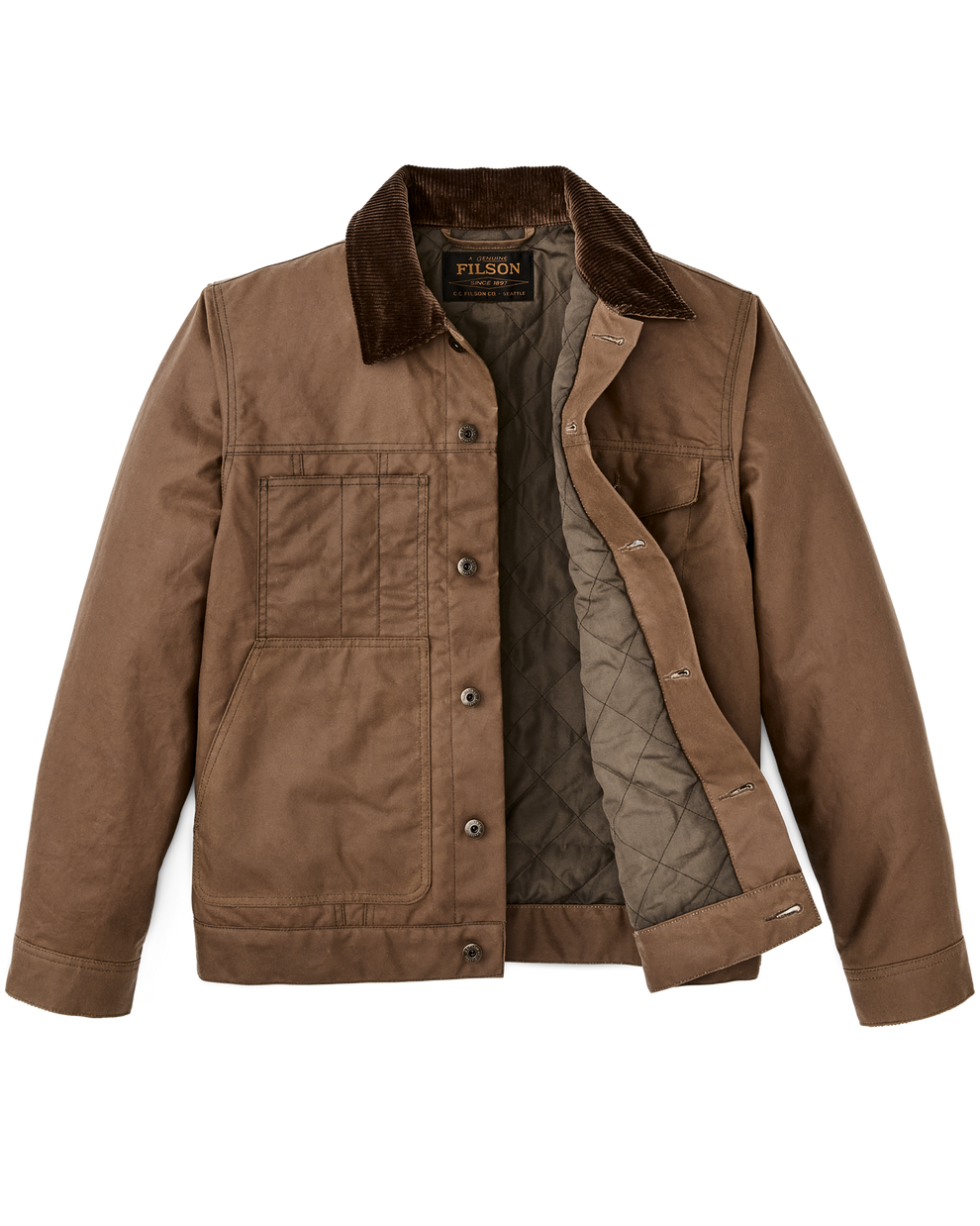 Filson Guide Jacket Insulated Short Cruiser Jacket - Dark Brown | Filson