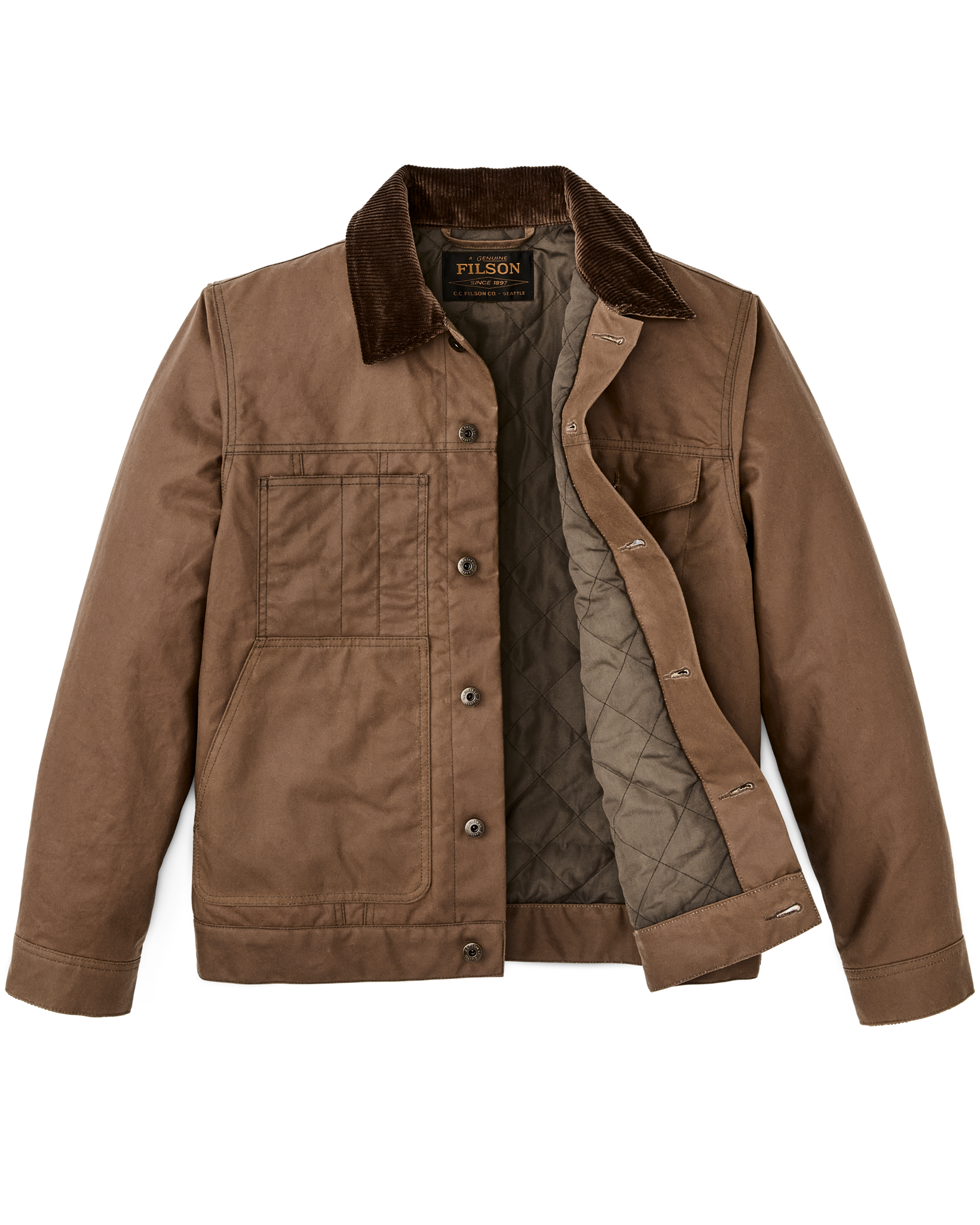 Insulated Short Cruiser Jacket Dark Brown Filson