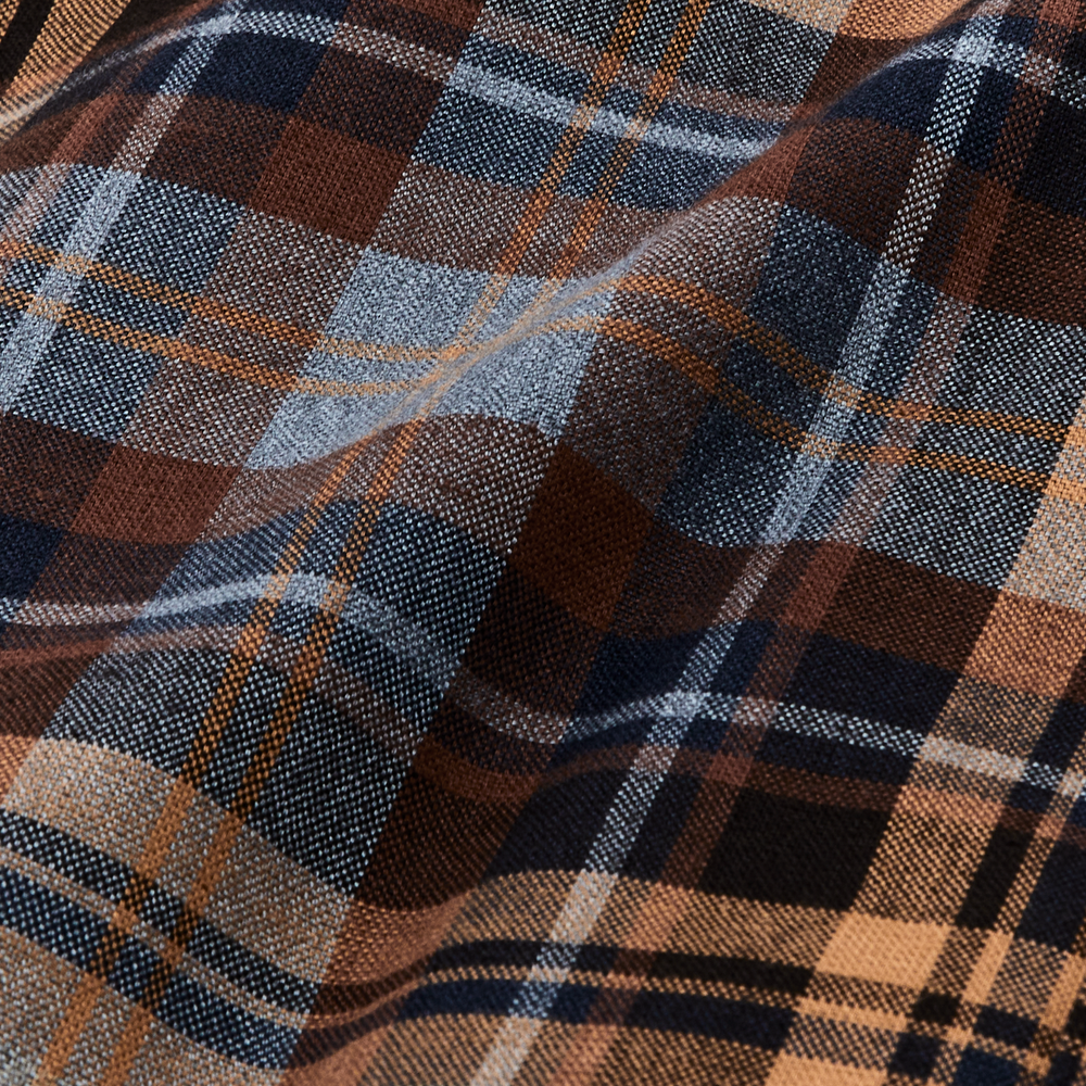 Alternate view of the Filson Elk Heights Camp Shirt - Brown Oak / Heather Blue