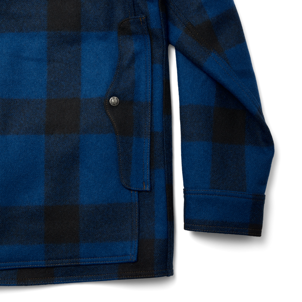 Alternate view of the Filson Mackinaw Wool Cruiser Jacket - Cobalt Blue / Black