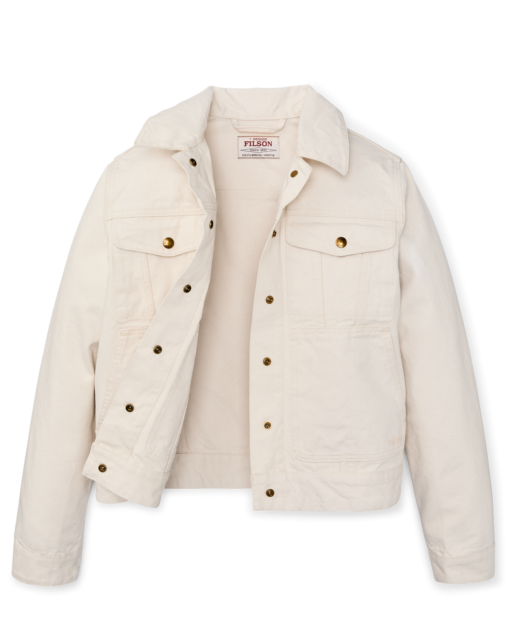 Alternate view of the Filson Women's Canvas Short Cruiser Jacket - Natural Seed