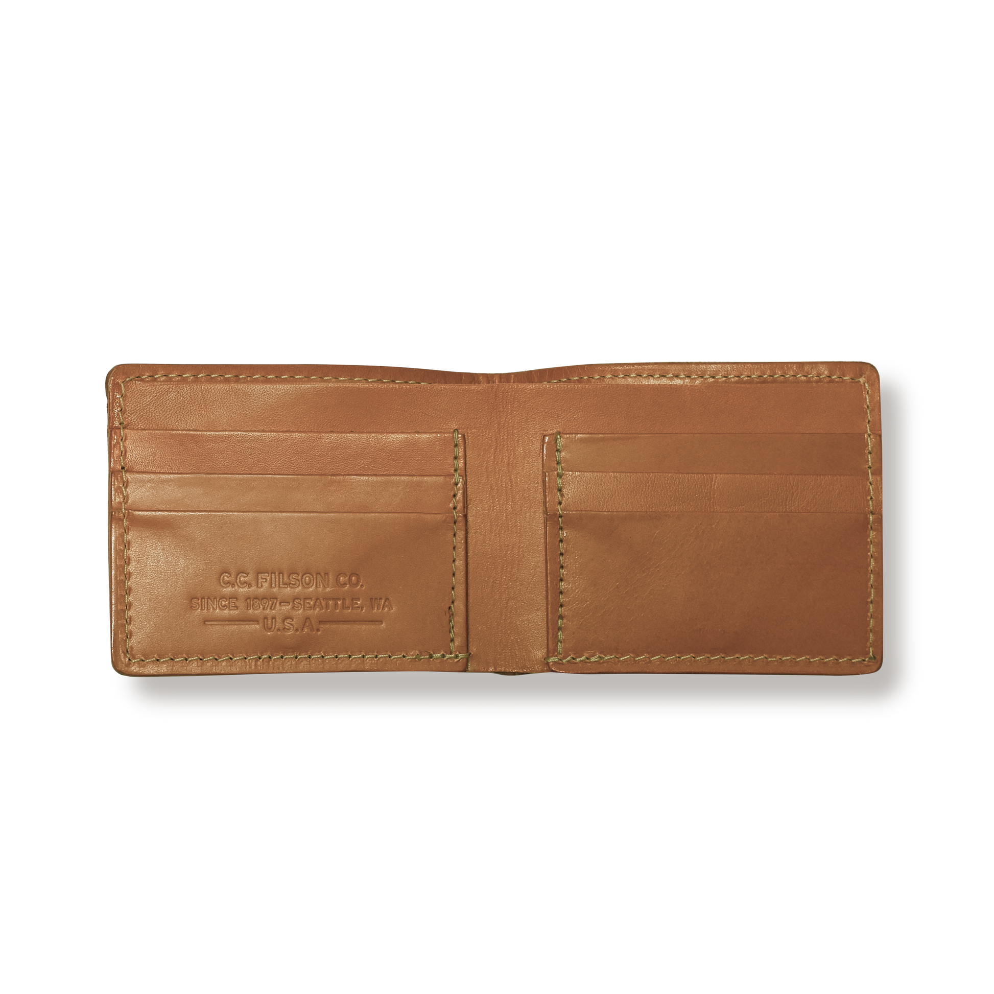 Bridle Leather Bi-fold Wallet - Tan Leather | Filson Bridle Leather Bi-fold Wallet - Tan Leather | Filson