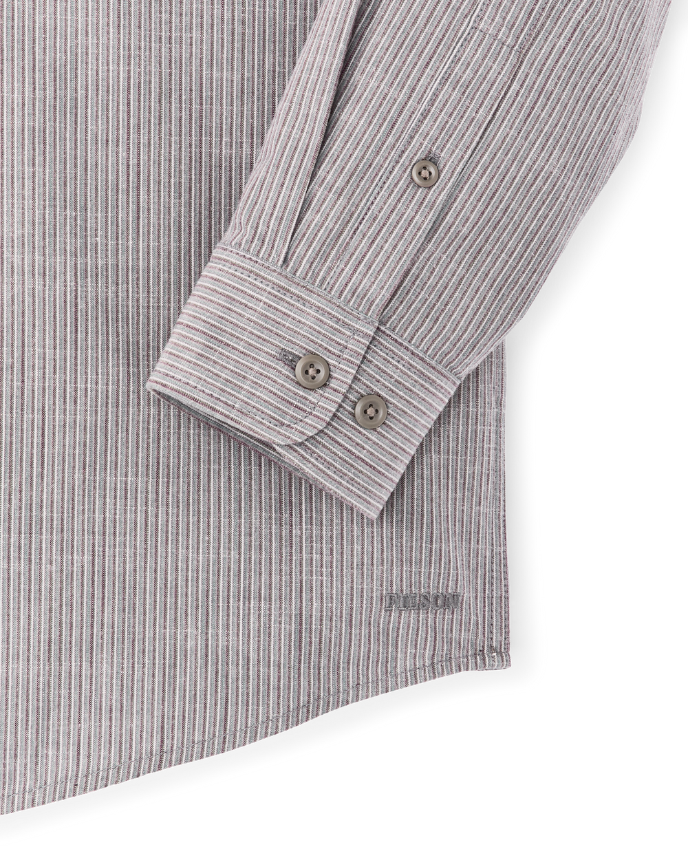 Chambray Button-Down Shirt - Vintage Gray Stripe