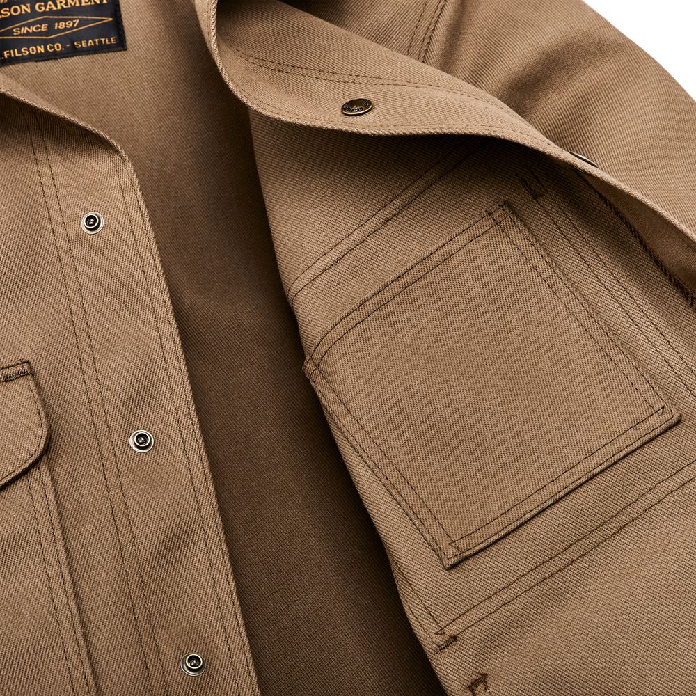 Alternate view of the Filson Rugged Twill Cruiser Jacket - Sepia