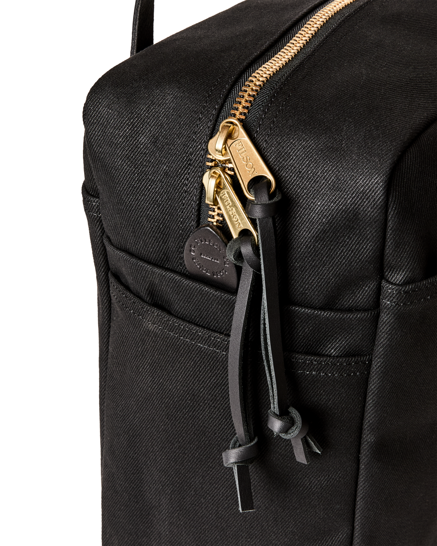 Alternate view of the Filson Rugged Twill Zipper Tote Bag - Black
