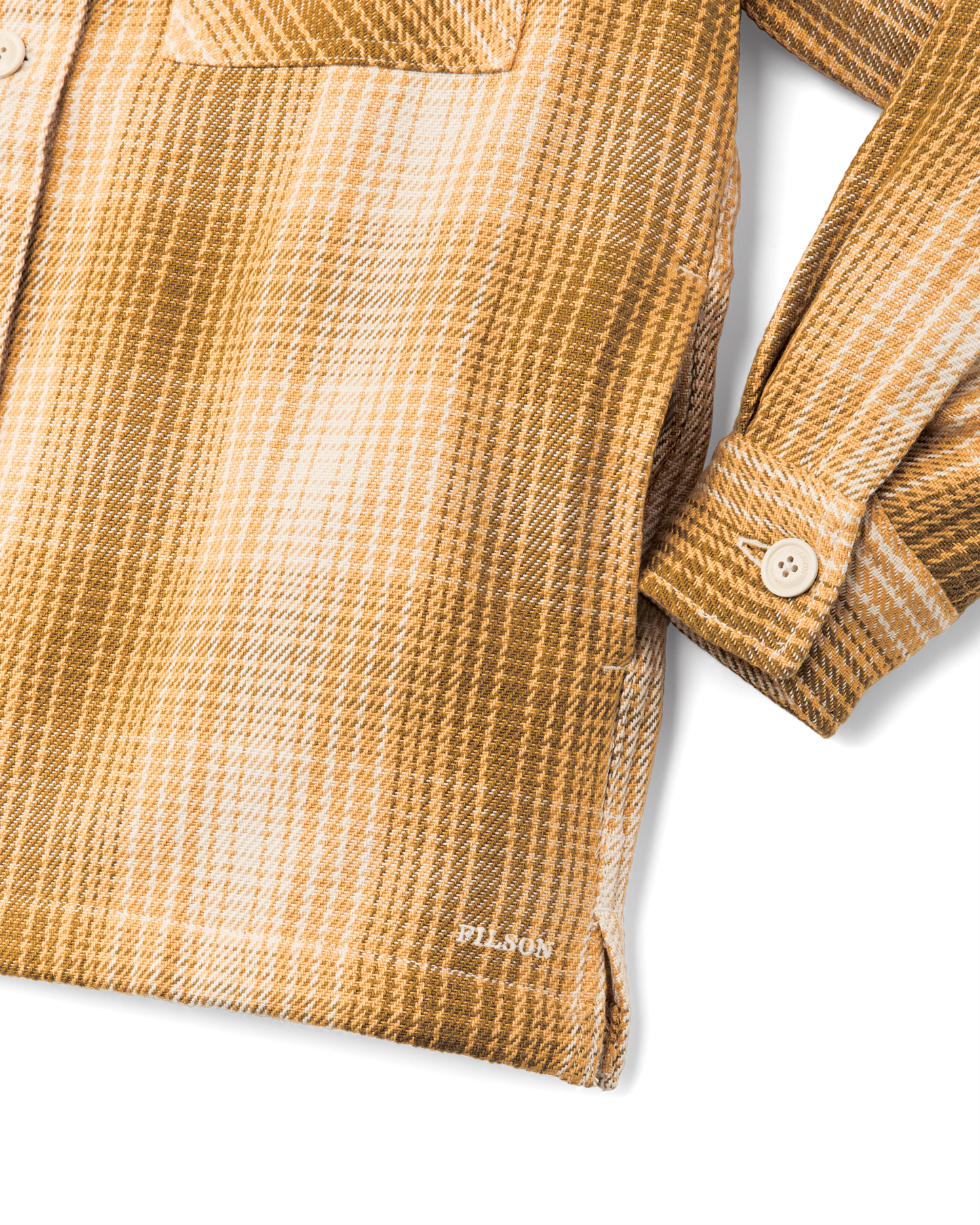 Alternate view of the Filson Women's Deer Island Jac-shirt - Ochre / Cream Plaid