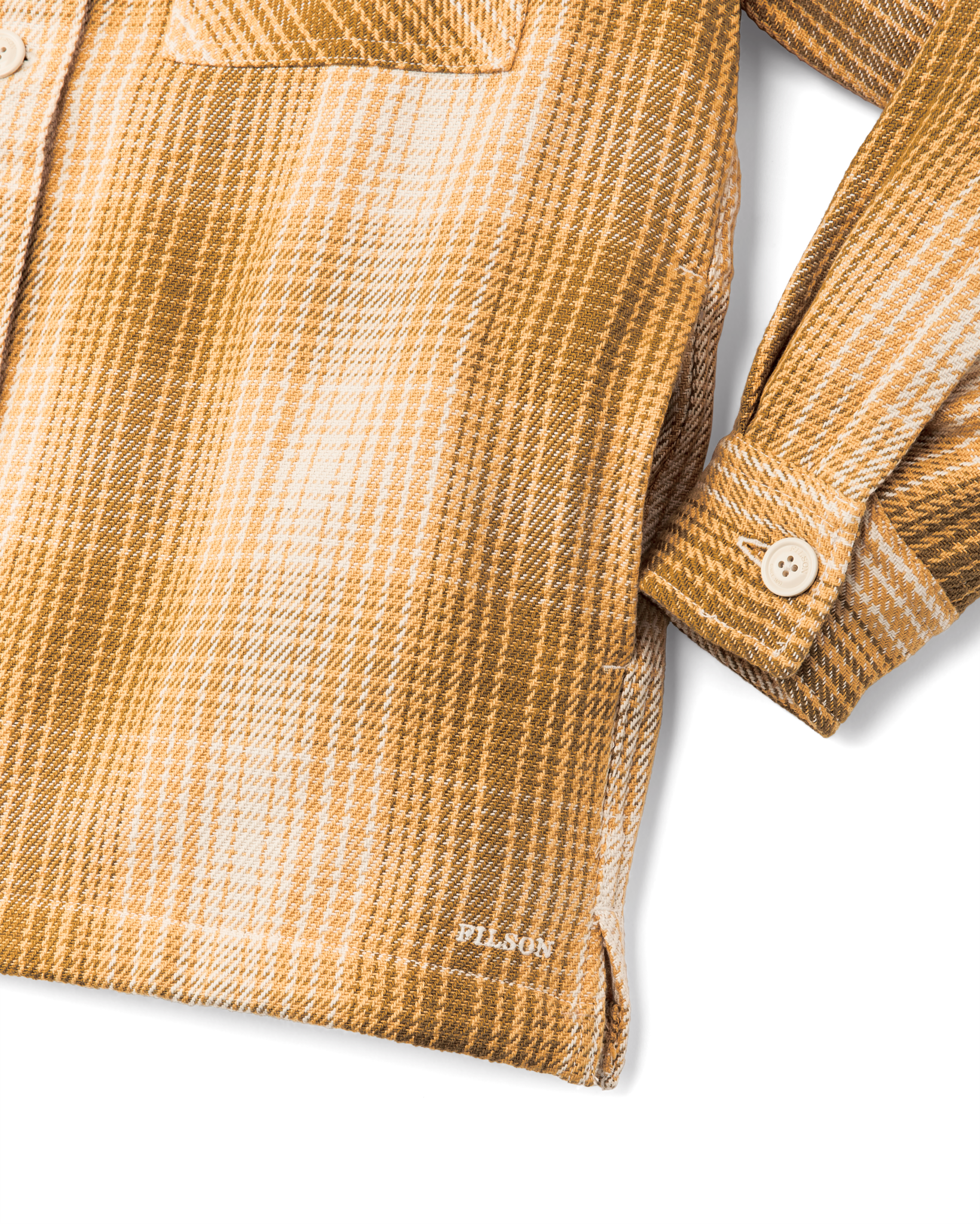 Alternate view of the Filson Women's Deer Island Jac-shirt - Ochre / Cream Plaid