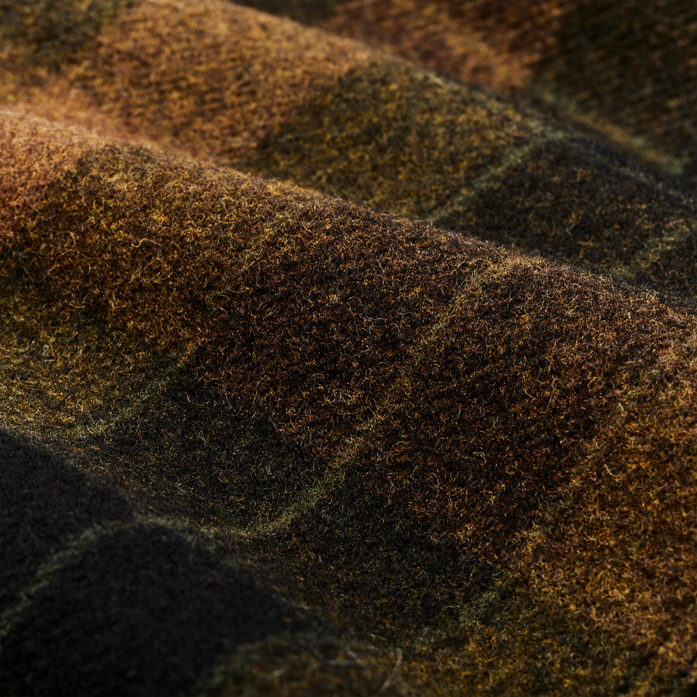 Alternate view of the Filson Lined Mackinaw Wool Packer Coat - Loden Heather Plaid