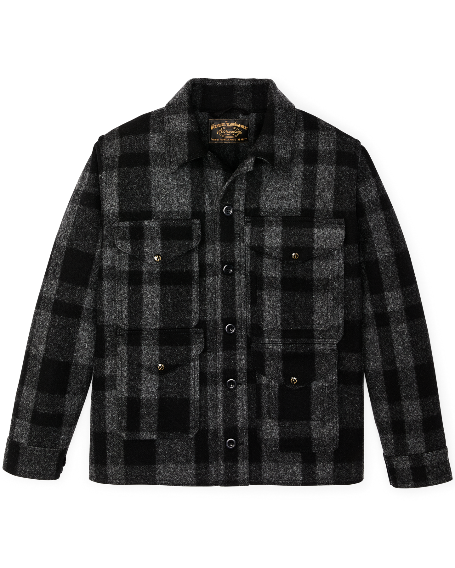 1940s Mackinaw Wool Cruiser Jacket - Charcoal / Black Heritage 1940s Mackinaw Wool Cruiser Jacket - Charcoal / Black Heritage