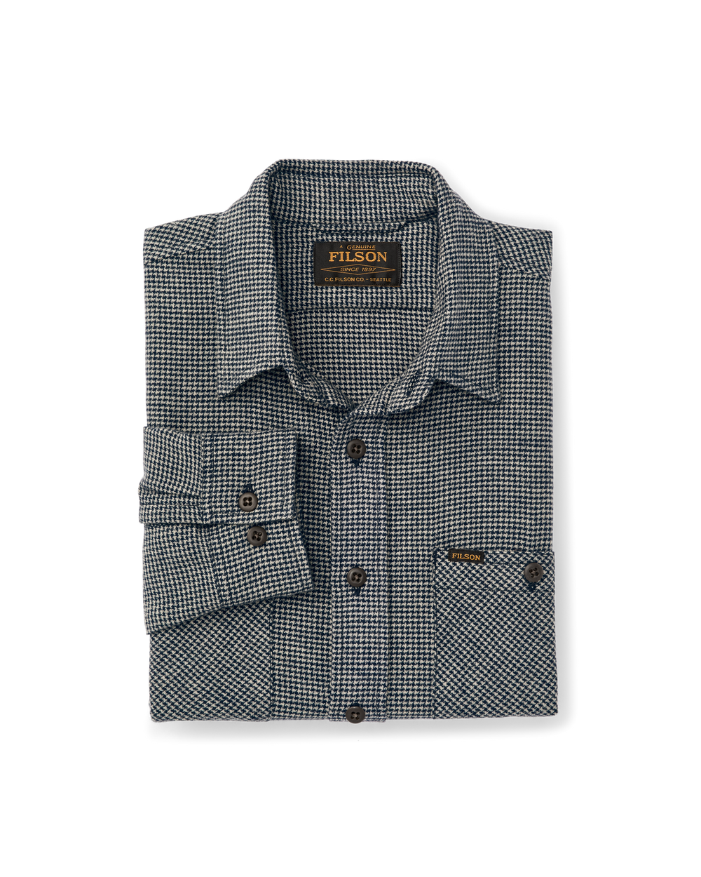 Rangeland Flannel Shirt - Navy / Tan Plaid