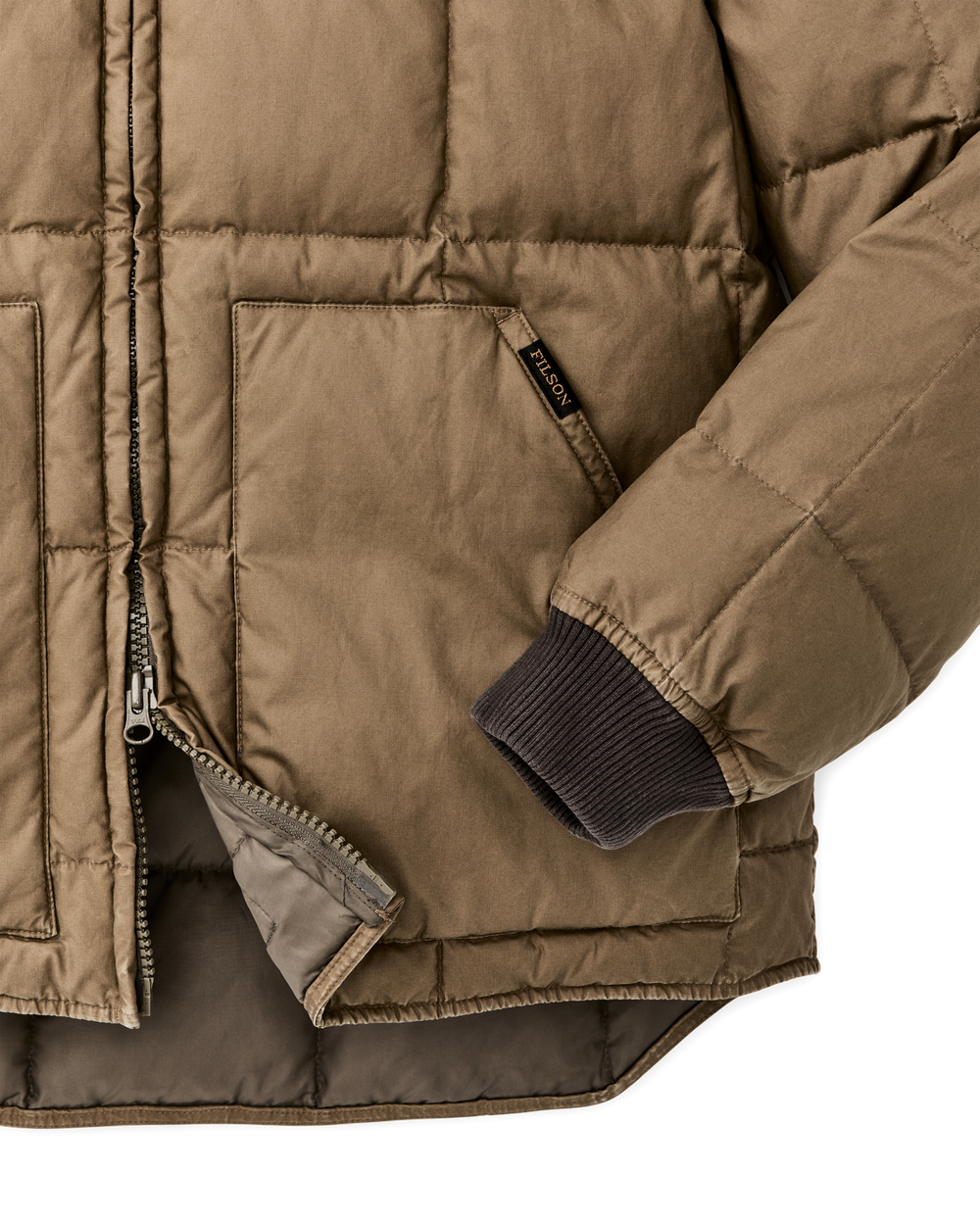 Heritage Cotton Down Jacket - Light Brown