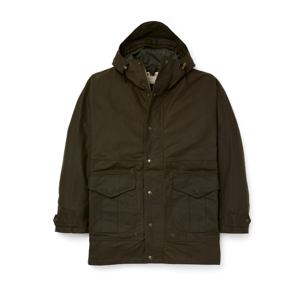 Front-facing image of the Filson All Season Rain Coat - Root
