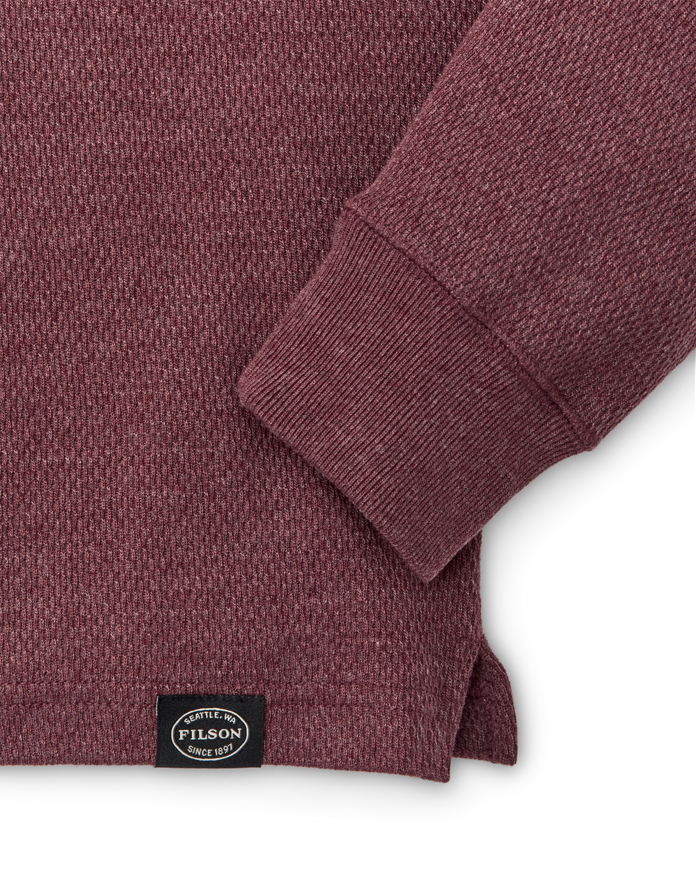 Alternate view of the Filson Waffle Knit Thermal Crewneck - Dark Port Heather