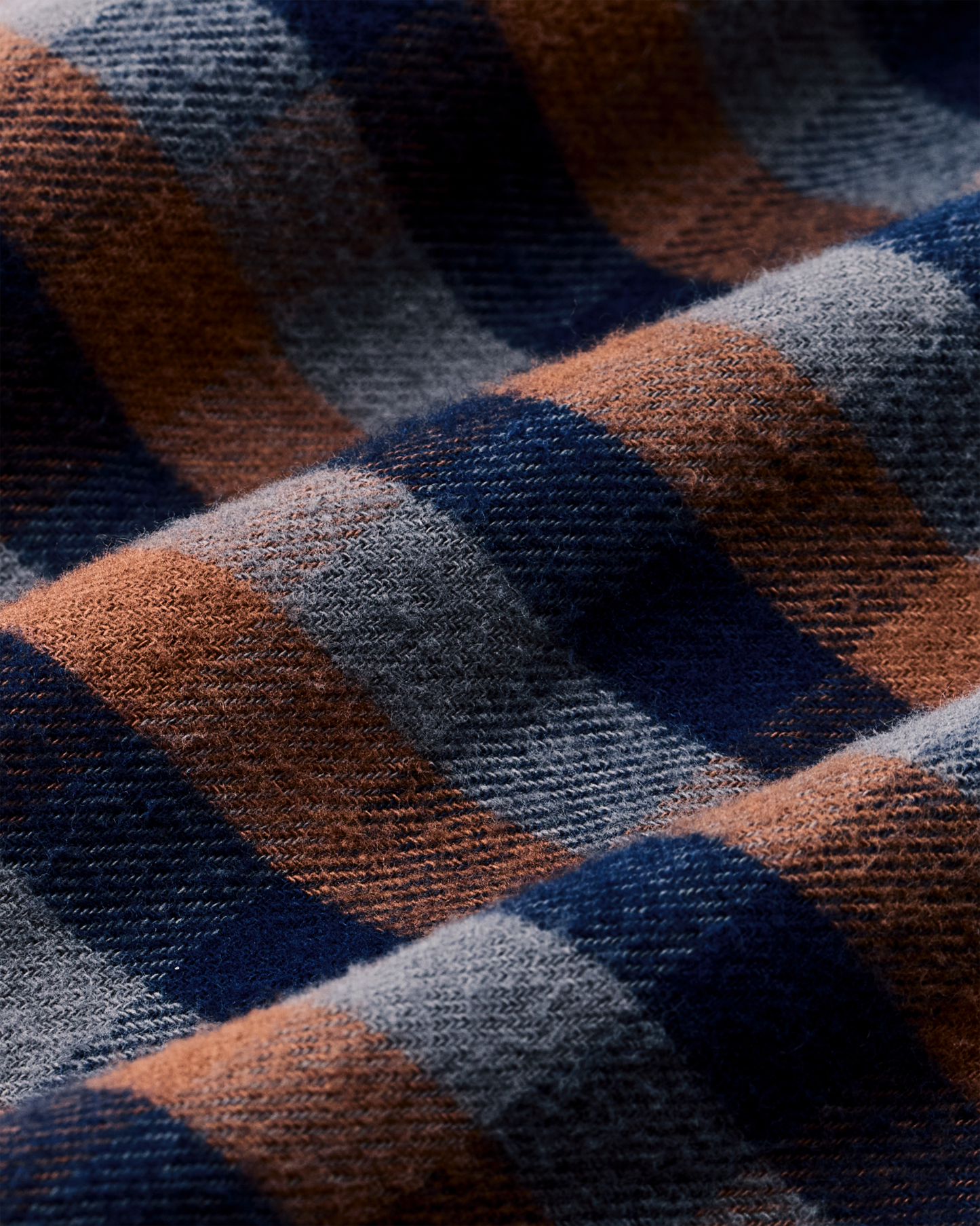 The Rangeland Flannel Shirt - Navy / Orange / Multi Check