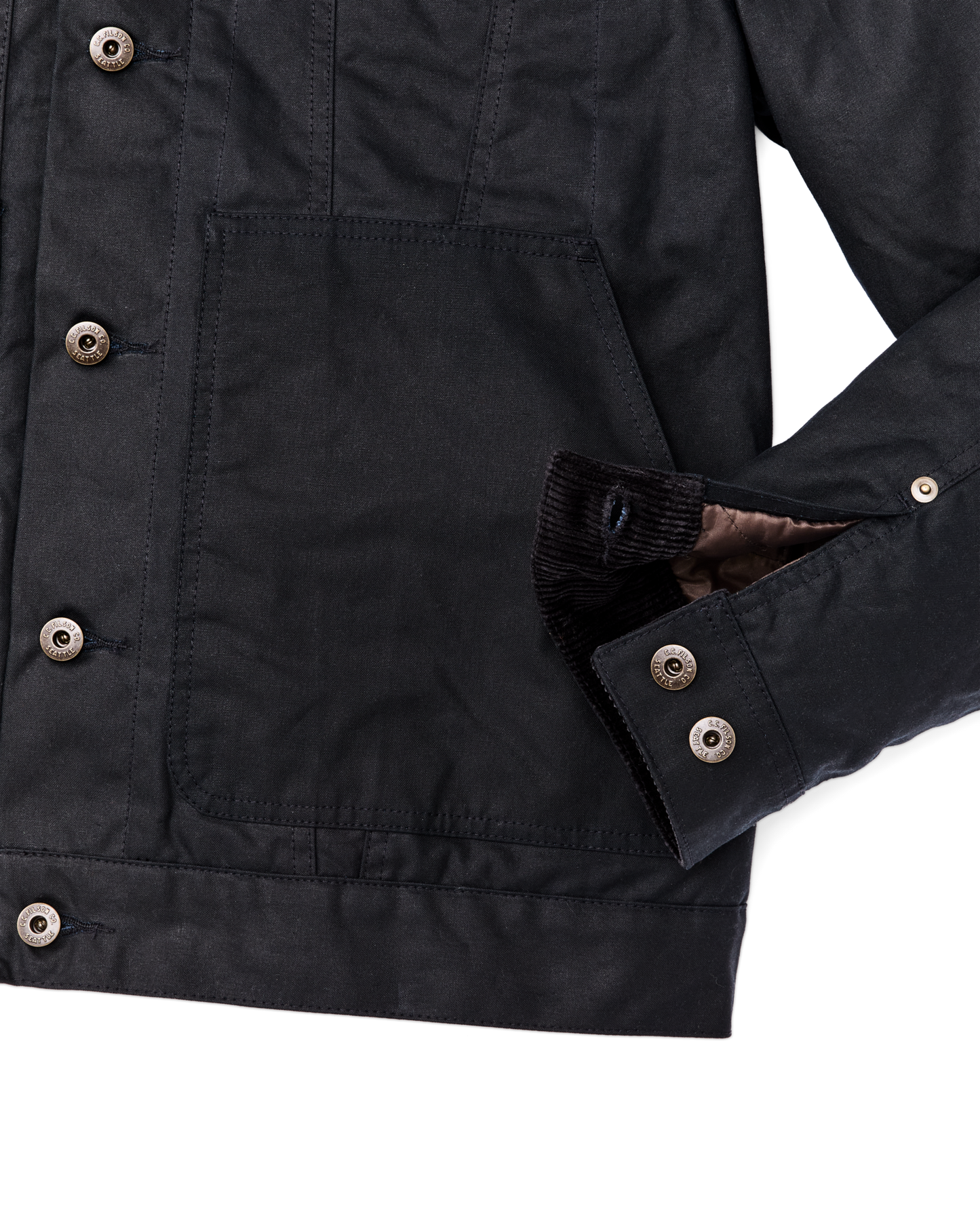 Alternate view of the Filson Insulated Short Cruiser Jacket - Harbor Blue