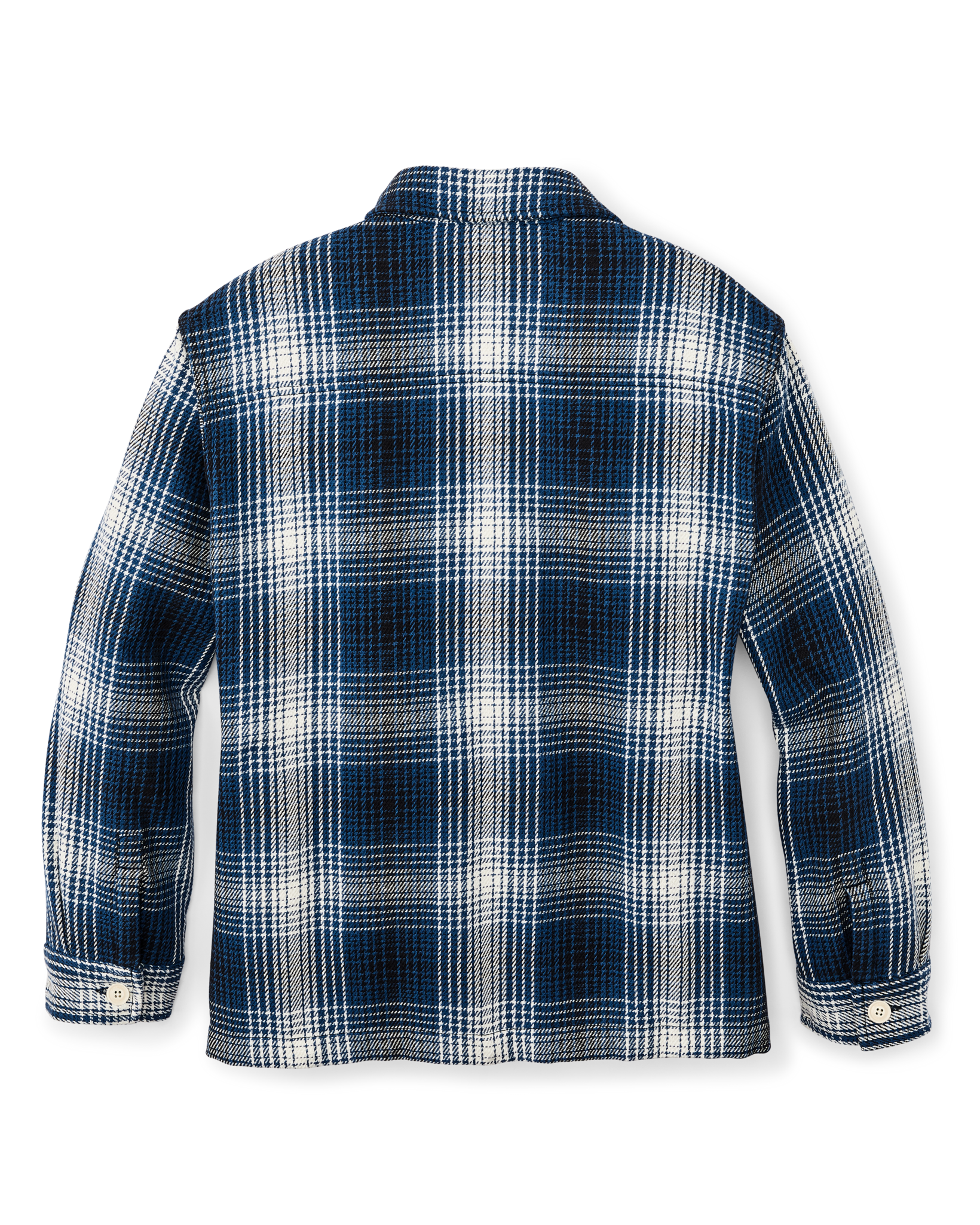 Alternate view of the Filson Women's Deer Island Jac-shirt - Cobalt / Natural Shadow Plaid