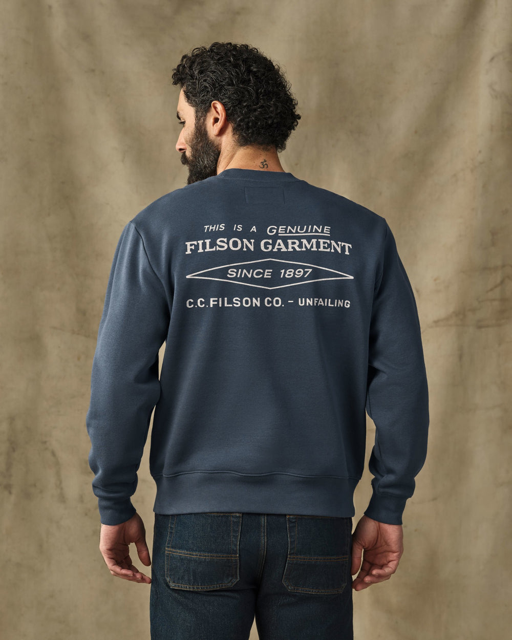 Diamond Graphic Crewneck Sweatshirt - Ink Blue