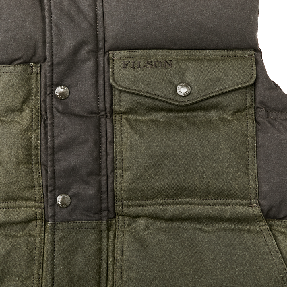 Alternate view of the Filson Down Cruiser Vest - Otter Green