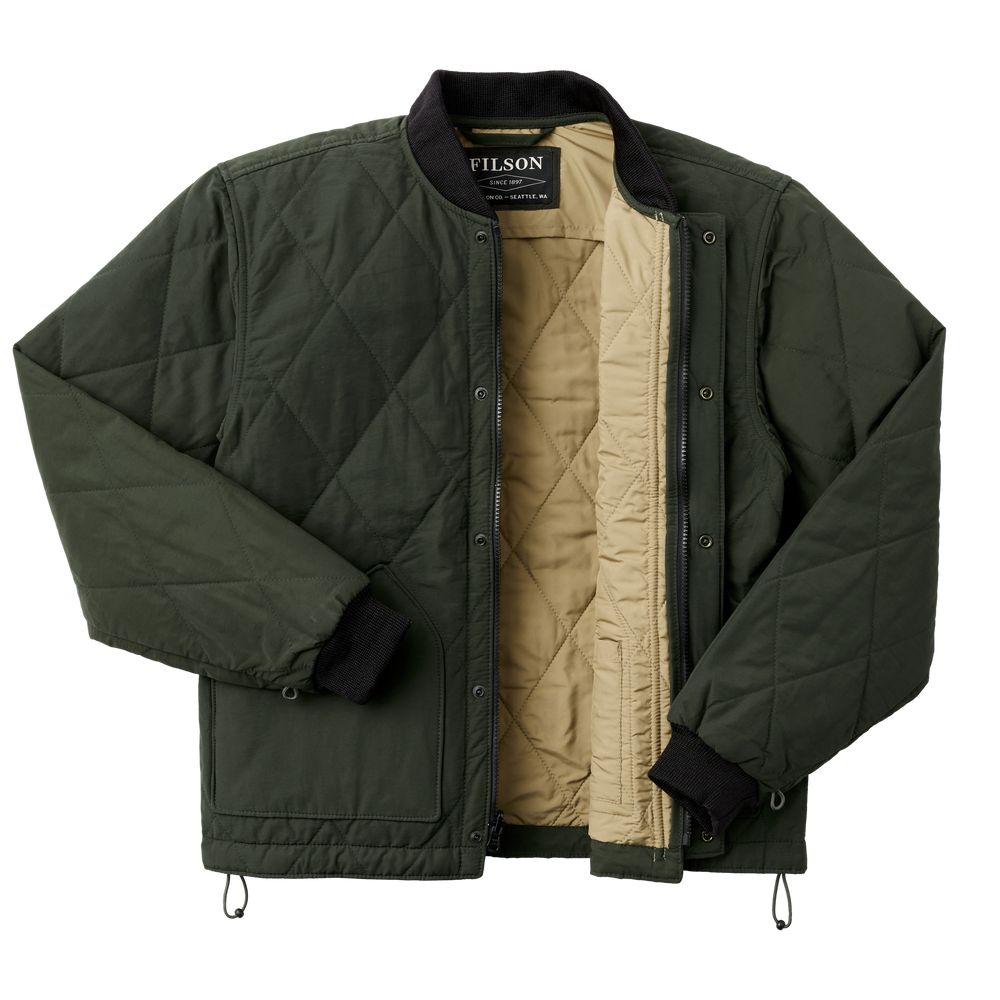 Alternate view of the Filson Quilted Pack Jacket - Dark Otter Green