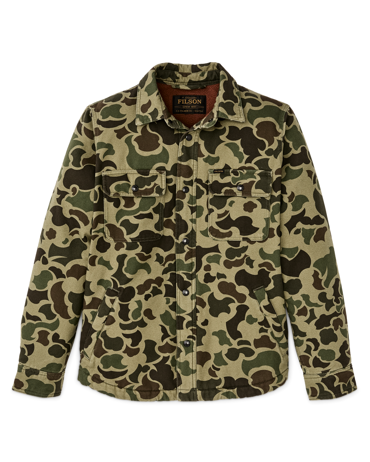 Fleece Lined Jac-shirt - Tundra Shrub Camo