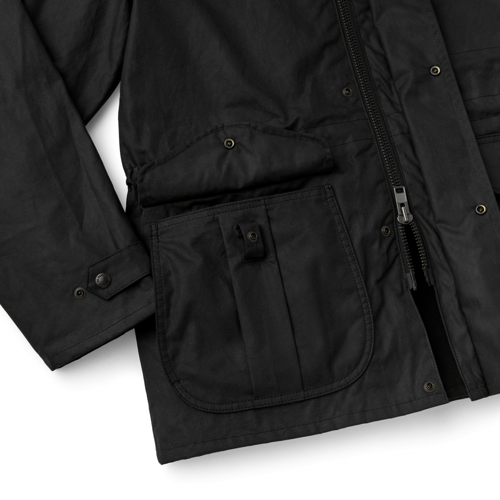 Alternate view of the Filson Cover Cloth Mile Marker Coat - Black