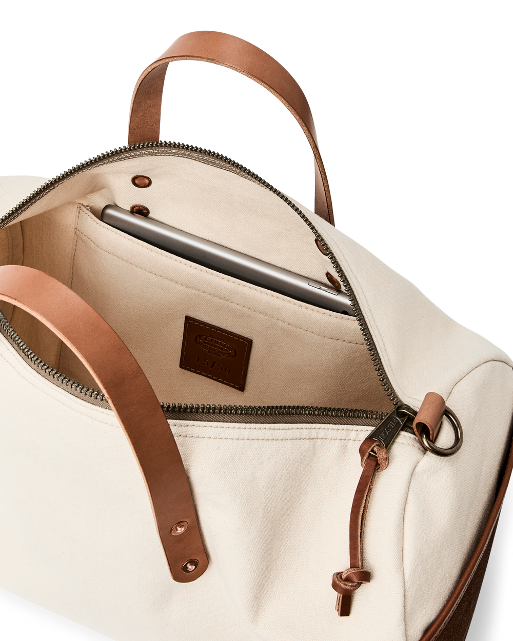 Alternate view of the Filson Workshop Barrel Duffle - Natural
