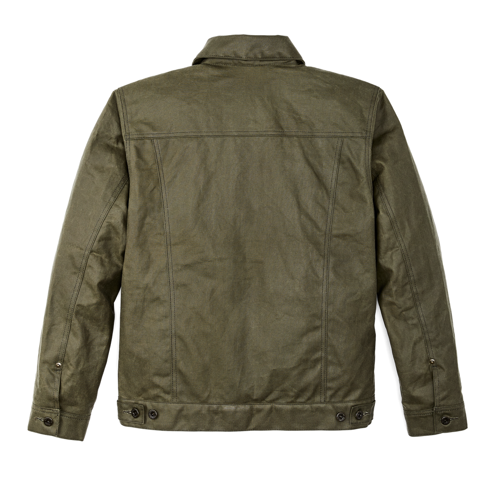 Alternate view of the Filson Tin Cloth Short Lined Cruiser Jacket - Military Green