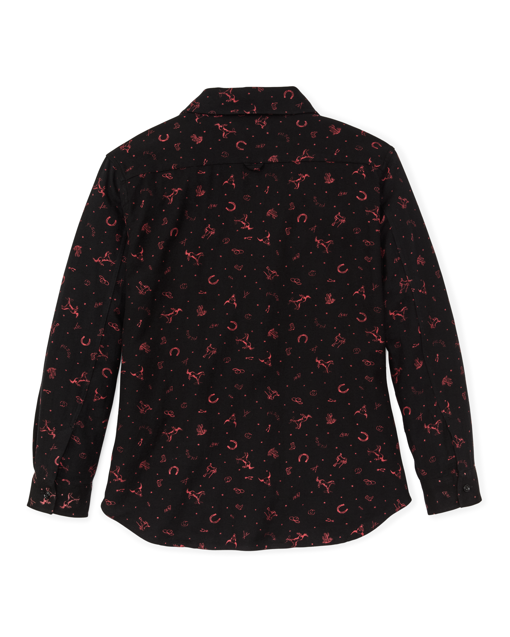 The Women's Rangeland Flannel Shirt - Black / Red Western