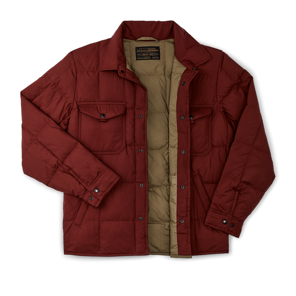 Alternate view of the Filson Lightweight Down Jac-shirt - Madder Red
