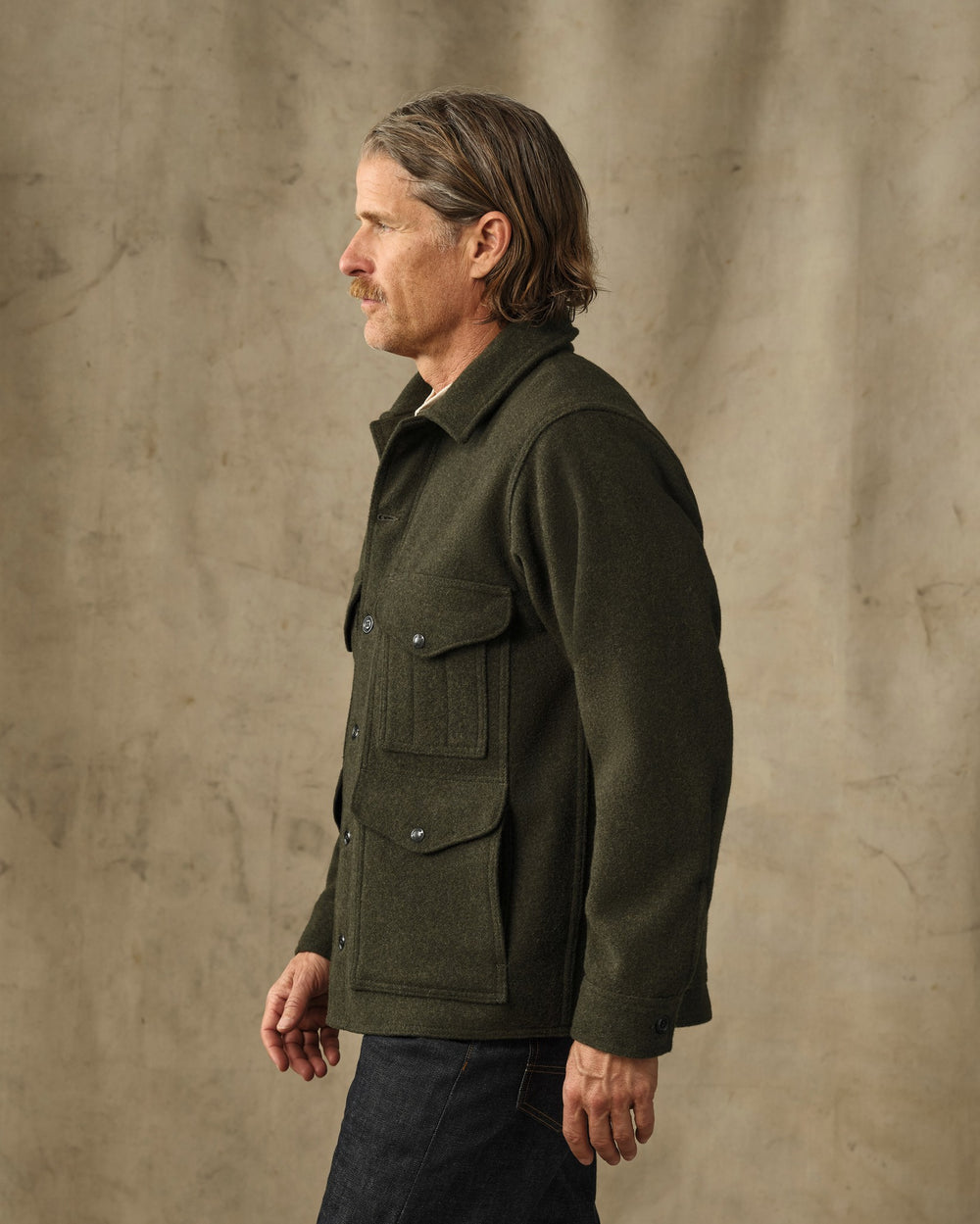 Mackinaw Wool Cruiser Jacket - Forest Green